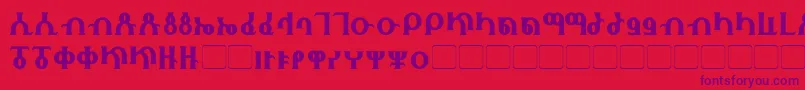 Fhokki Font – Purple Fonts on Red Background