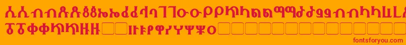 Fhokki Font – Red Fonts on Orange Background