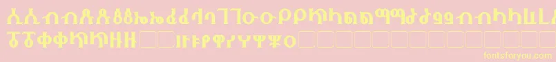 Fhokki Font – Yellow Fonts on Pink Background