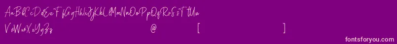 Fianna Demo Font – Pink Fonts on Purple Background