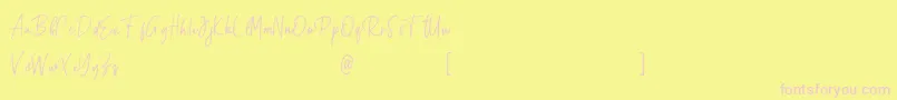 Fianna Demo Font – Pink Fonts on Yellow Background