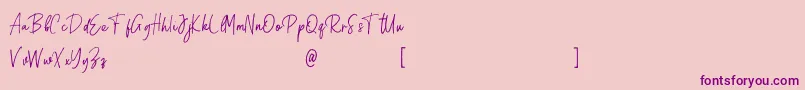 Fianna Demo-Schriftart – Violette Schriften auf rosa Hintergrund