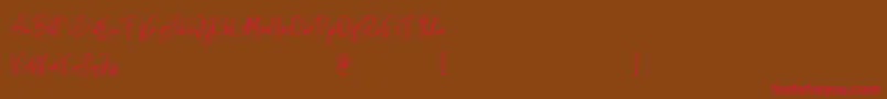Fianna Demo Font – Red Fonts on Brown Background