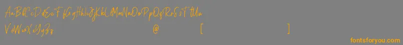 Fianna Demo Font – Orange Fonts on Gray Background