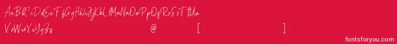 Fianna Demo Font – Pink Fonts on Red Background