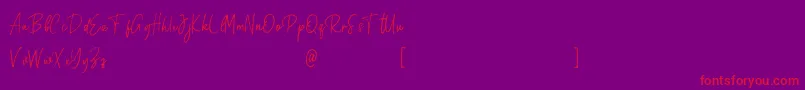 Fianna Demo Font – Red Fonts on Purple Background