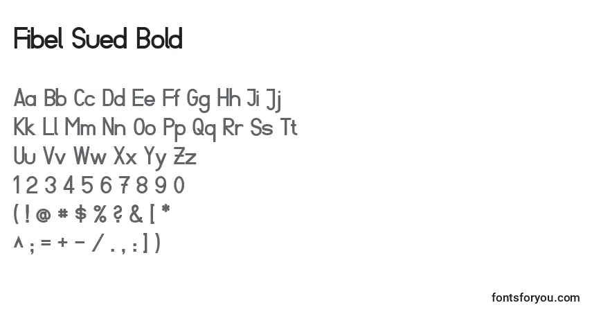 A fonte Fibel Sued Bold – alfabeto, números, caracteres especiais