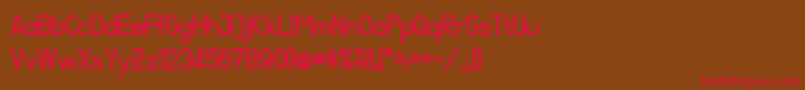Fibel Sued Bold Font – Red Fonts on Brown Background