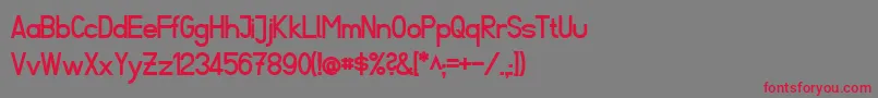 Fibel Sued Bold Font – Red Fonts on Gray Background