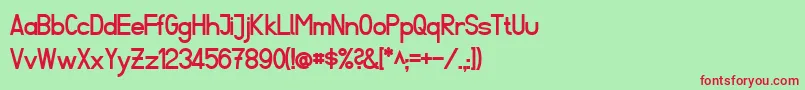 Fibel Sued Bold Font – Red Fonts on Green Background