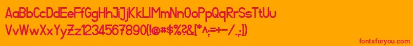 Fibel Sued Bold Font – Red Fonts on Orange Background