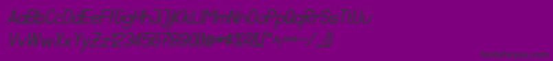 フォントFibel Sued Italic – 紫の背景に黒い文字