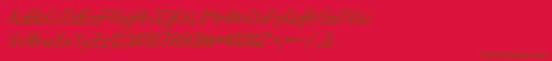 Fibel Sued Italic Font – Brown Fonts on Red Background