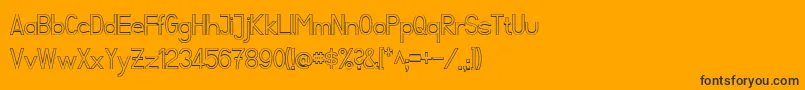 Fibel Sued Kontur Font – Black Fonts on Orange Background