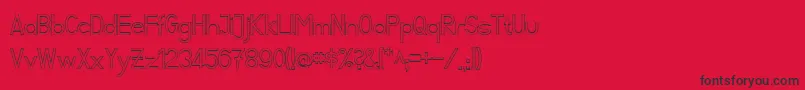 Fibel Sued Kontur Font – Black Fonts on Red Background