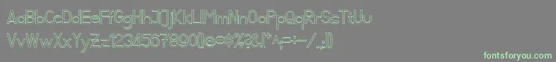 Fibel Sued Kontur Font – Green Fonts on Gray Background