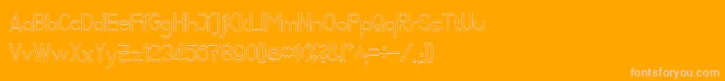 フォントFibel Sued Kontur – オレンジの背景にピンクのフォント
