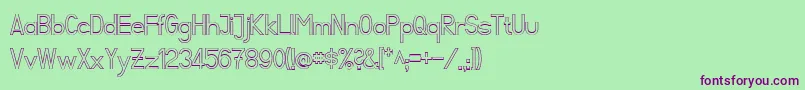 Fibel Sued Kontur Font – Purple Fonts on Green Background