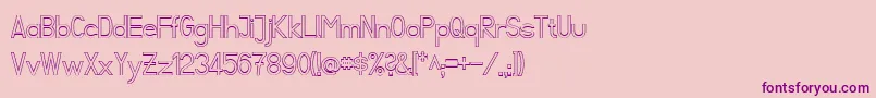 Fibel Sued Kontur Font – Purple Fonts on Pink Background