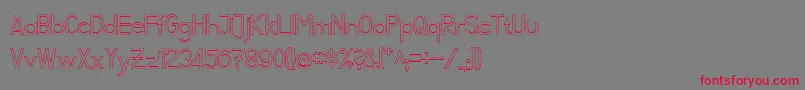 Fibel Sued Kontur Font – Red Fonts on Gray Background