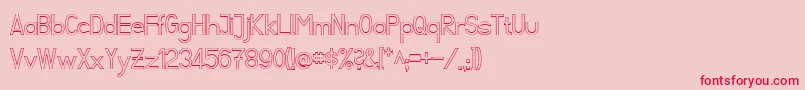Fibel Sued Kontur Font – Red Fonts on Pink Background