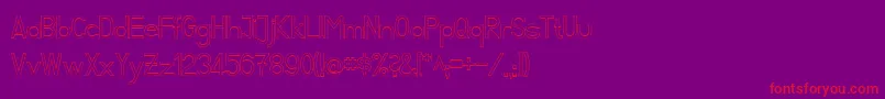 Fibel Sued Kontur Font – Red Fonts on Purple Background