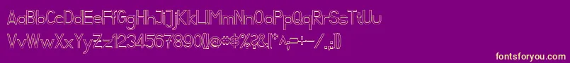 Fibel Sued Kontur Font – Yellow Fonts on Purple Background