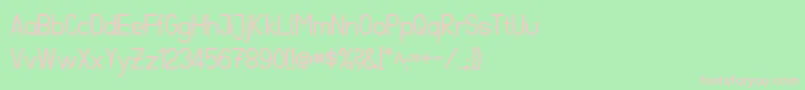 Fibel Sued Font – Pink Fonts on Green Background