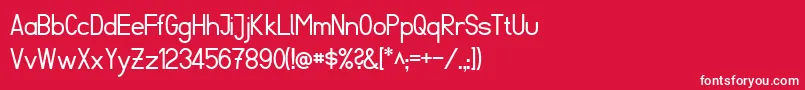フォントFibel Sued – 赤い背景に白い文字