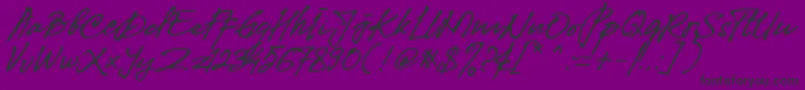 Fonte Fibonaccy Journey  Personal Use – fontes pretas em um fundo violeta