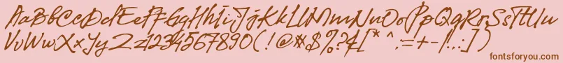 Police Fibonaccy Journey  Personal Use – polices brunes sur fond rose