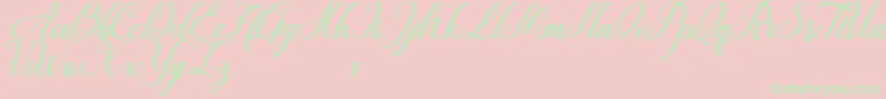 Fiction Font – Green Fonts on Pink Background