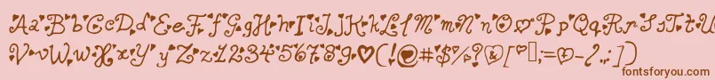 Secretloveletters Font – Brown Fonts on Pink Background