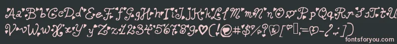 Secretloveletters Font – Pink Fonts on Black Background