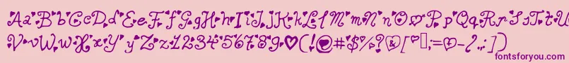 Secretloveletters Font – Purple Fonts on Pink Background