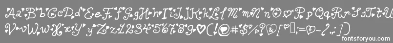 Secretloveletters Font – White Fonts on Gray Background