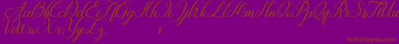 Fiction Font – Brown Fonts on Purple Background