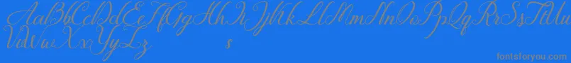 Fiction Font – Gray Fonts on Blue Background