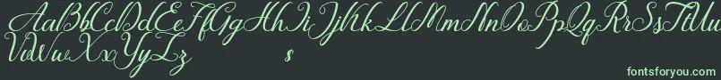 Fiction Font – Green Fonts on Black Background