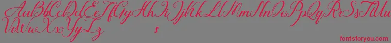 Fiction-Schriftart – Rote Schriften auf grauem Hintergrund