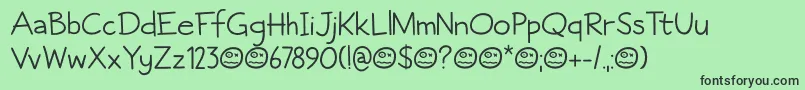 Fictional Friend DEMO Font – Black Fonts on Green Background