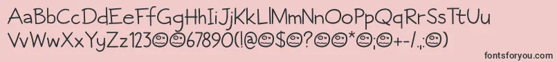 Fictional Friend DEMO Font – Black Fonts on Pink Background
