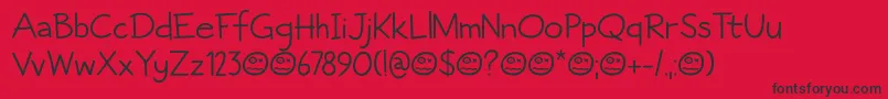 Fictional Friend DEMO Font – Black Fonts on Red Background