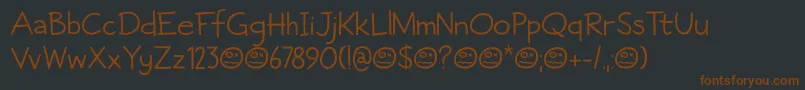 Fictional Friend DEMO Font – Brown Fonts on Black Background