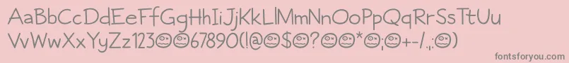 Fictional Friend DEMO Font – Gray Fonts on Pink Background