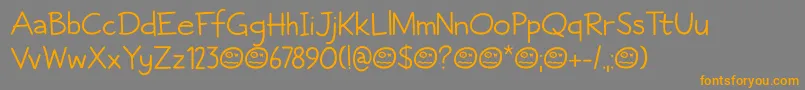 Fictional Friend DEMO Font – Orange Fonts on Gray Background
