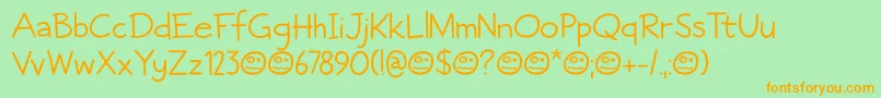 Fictional Friend DEMO Font – Orange Fonts on Green Background
