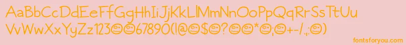 Fictional Friend DEMO Font – Orange Fonts on Pink Background
