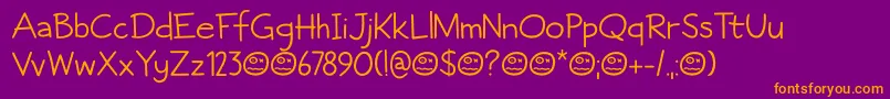 Fictional Friend DEMO Font – Orange Fonts on Purple Background