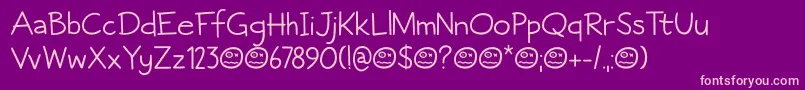 Fictional Friend DEMO Font – Pink Fonts on Purple Background